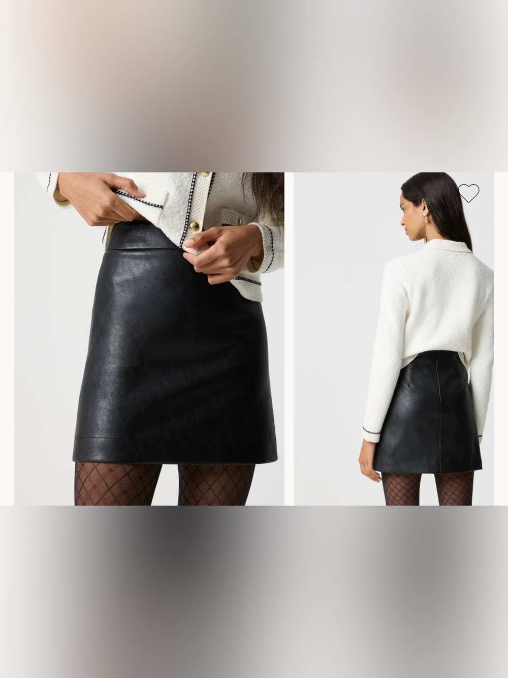 NWT j.Crew faux leather skirt